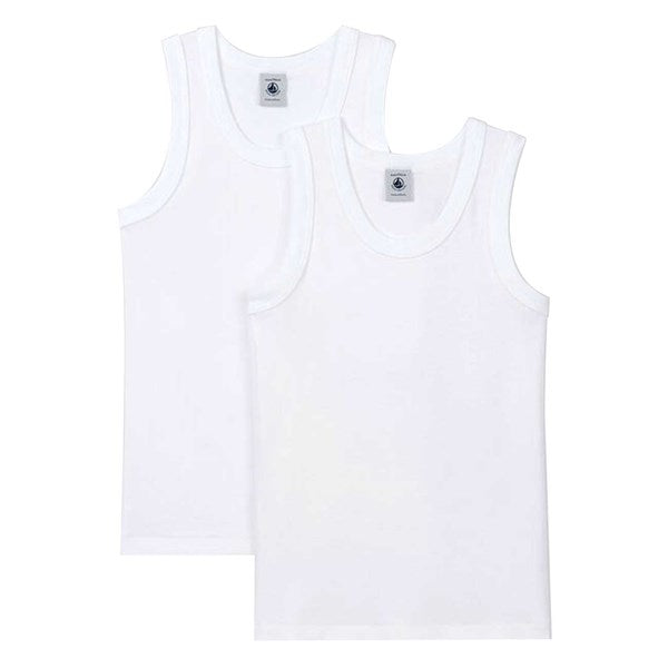 Undertrøjer 2 Pak White   Str. 8 år 126 fra Petit Bateau