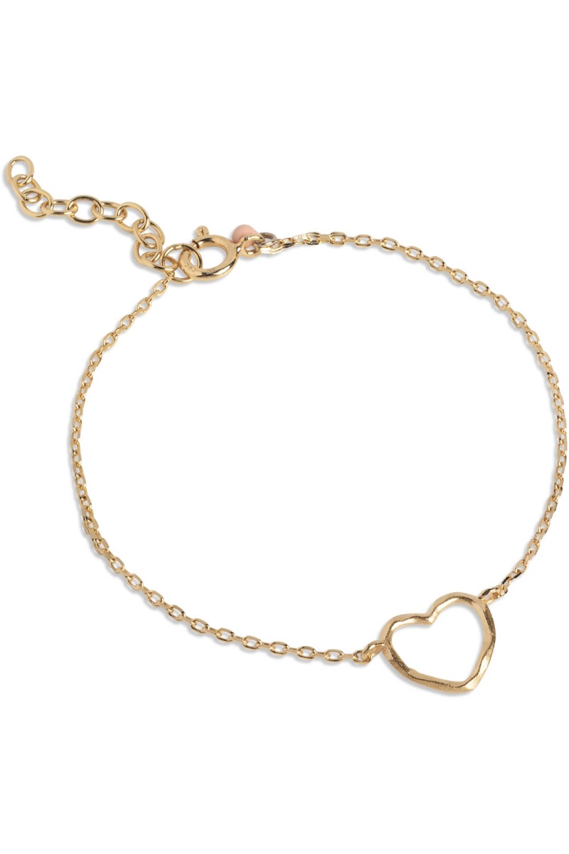 â¤ï¸     Armbånd   Bracelet Organic Heart   Guld fra Enamel
