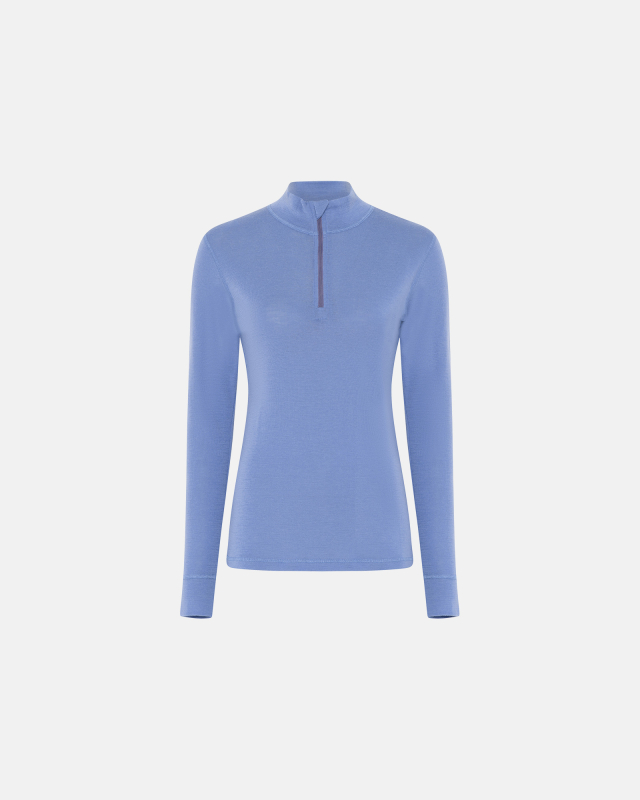Langærmet Shirt "half Zip" | % Merino Uld | å fra Dovre Women hos Intimo.dk 5709405028880