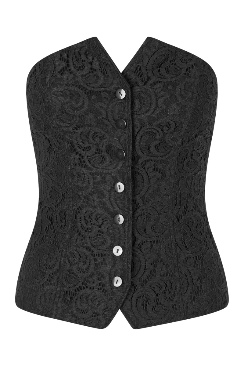 Top   Gunny Lace M   Black fra Mbym