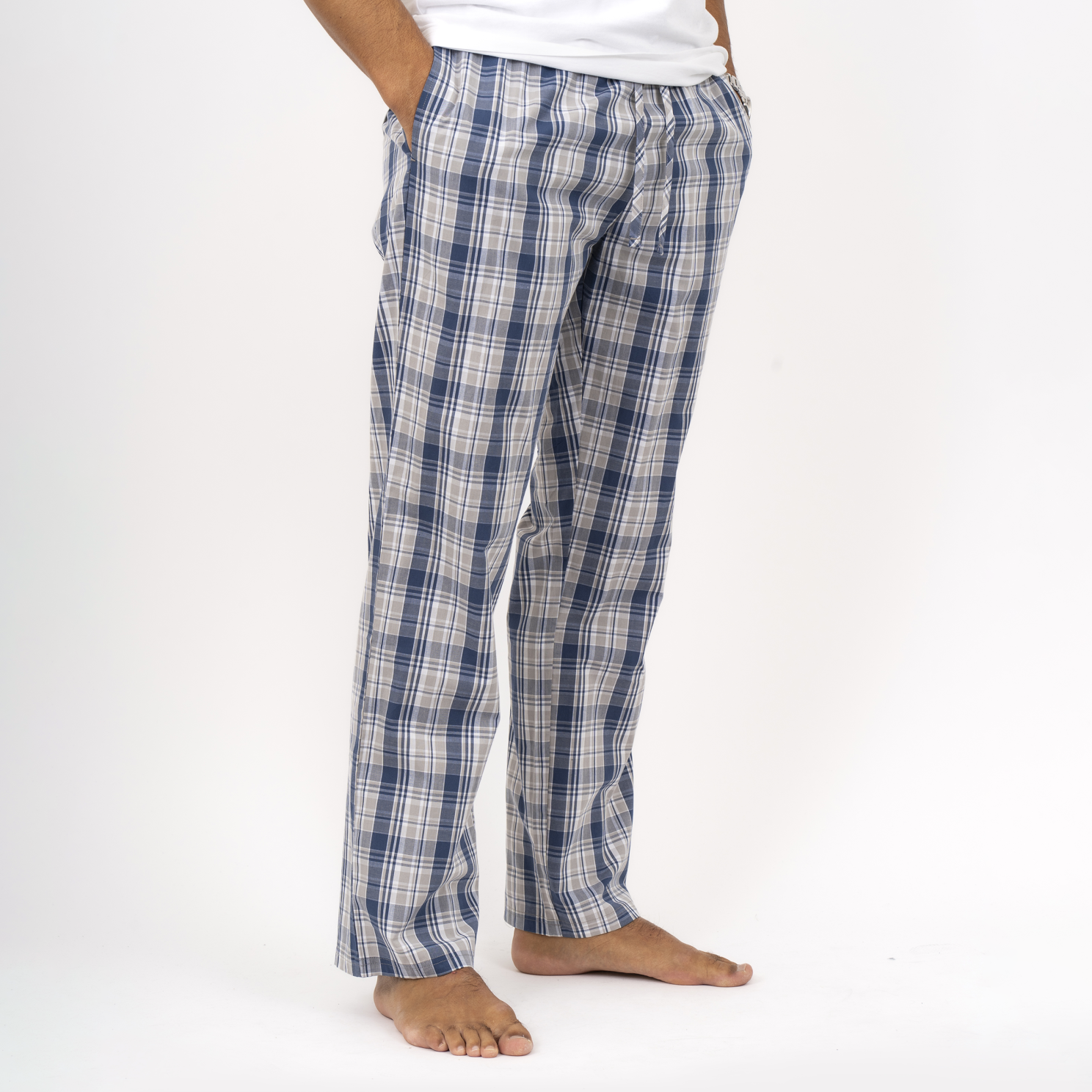 Tommy Unisex Natbukser  Light Blue Check fra Steenholt hos dansk.dk 5712985671186