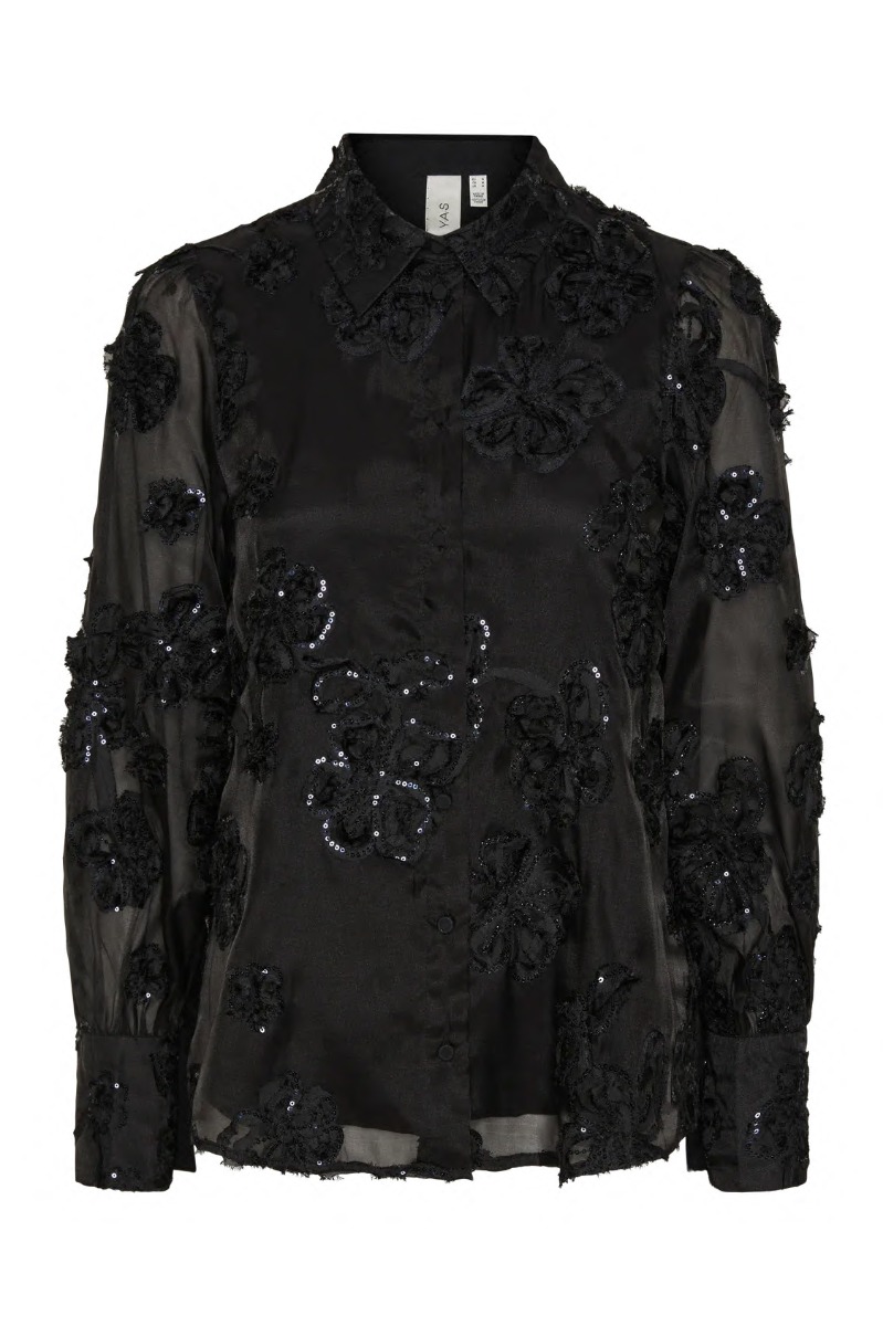 Y.a.s   Skjorte     Frima Ls Shirt S.   Glitter Black fra Yas