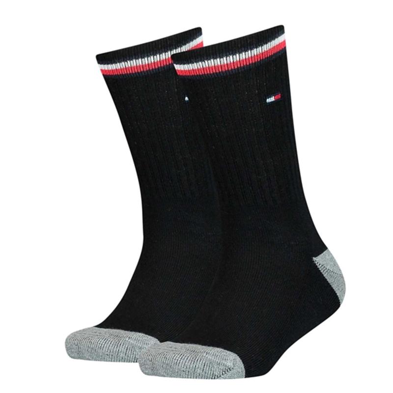 2 Pak Sports Strømper Black   Str. 27 30 fra Tommy Hilfiger
