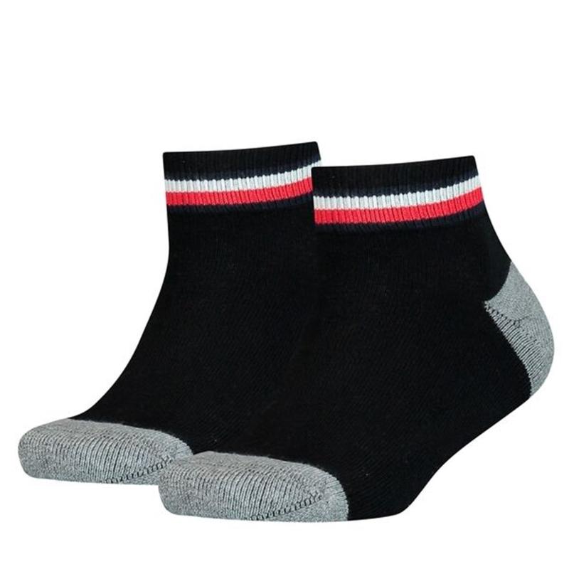 2 Pak Iconic Sports Quality Strømper Black   Str. 27 30 fra Tommy Hilfiger