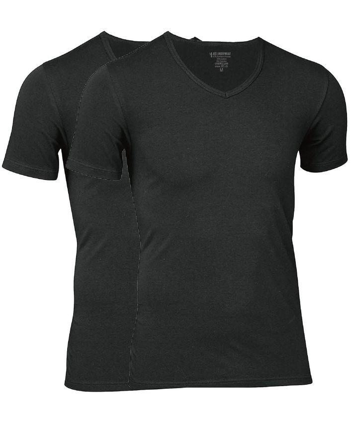 , 2 Pack V Neck Bamboo fra Jbs