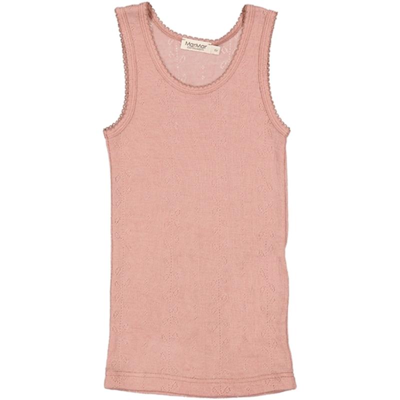 Wool Pointelle Burnt Rose Tavi Undertrøje   Str. 12 Mdr 80 fra Marmar