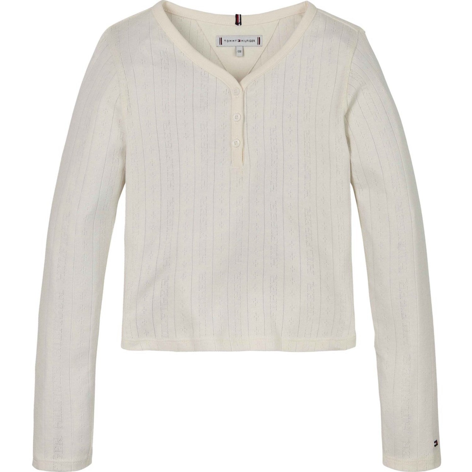 Ancient White Hilfiger Pointelle Bluse   Str. 14 år fra Tommy Hilfiger