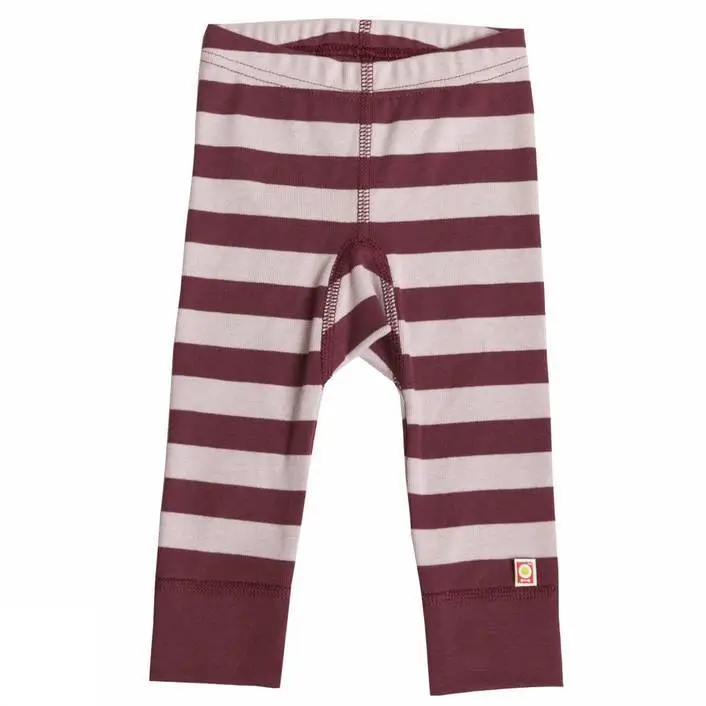 Baby Leggings I Blomme Og Lys Lilla Striber fra Katvig
