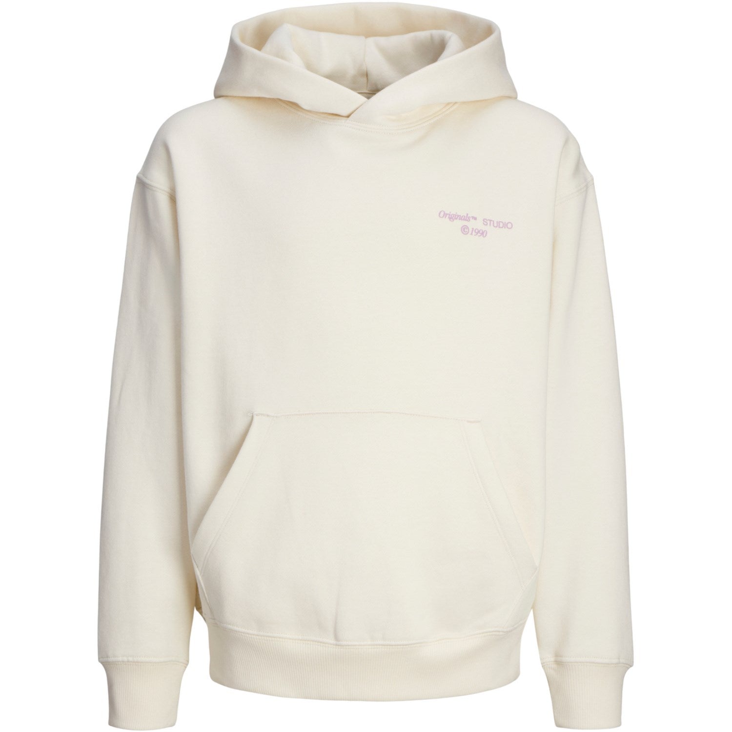 Antique White Ornoho Back Graphic Sweat Hoodie   Str. 128 fra Jack & Jones Junior