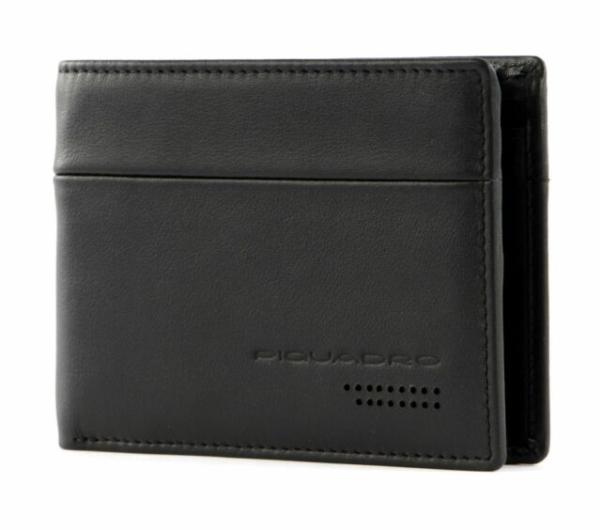 , Urban, Leather, Wallet, Coin Holder, Pu1392ub00r N, Black, For Men For Men fra Piquadro
