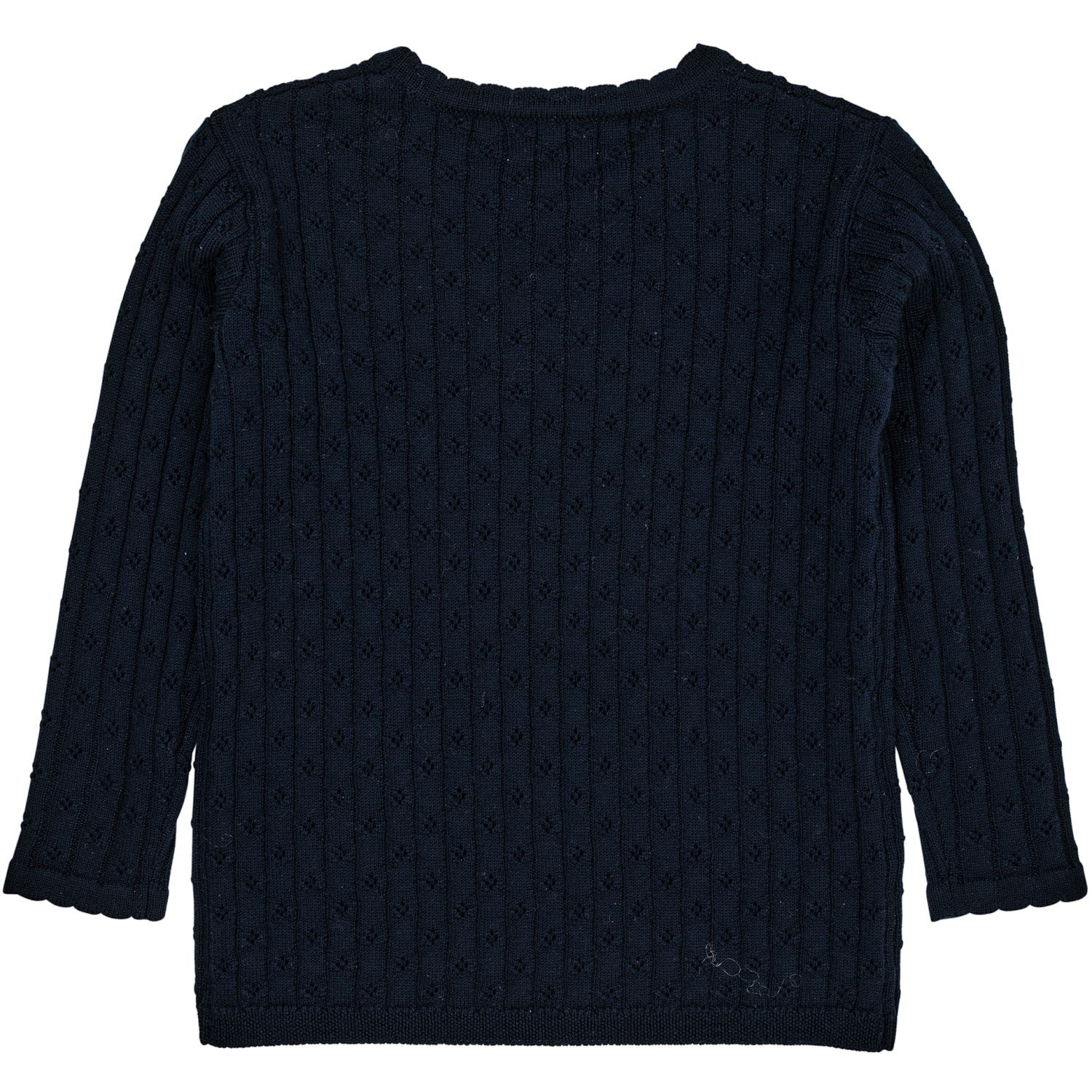 Navy Merino Classic Pointelle Bluse   Str. 80 fra Copenhagen Colors