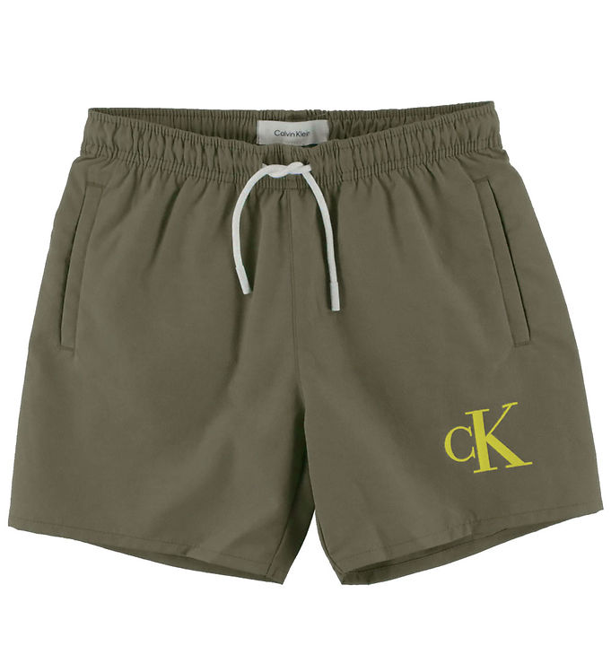 Badeshorts   Dusky Green M. Logo fra Calvin Klein