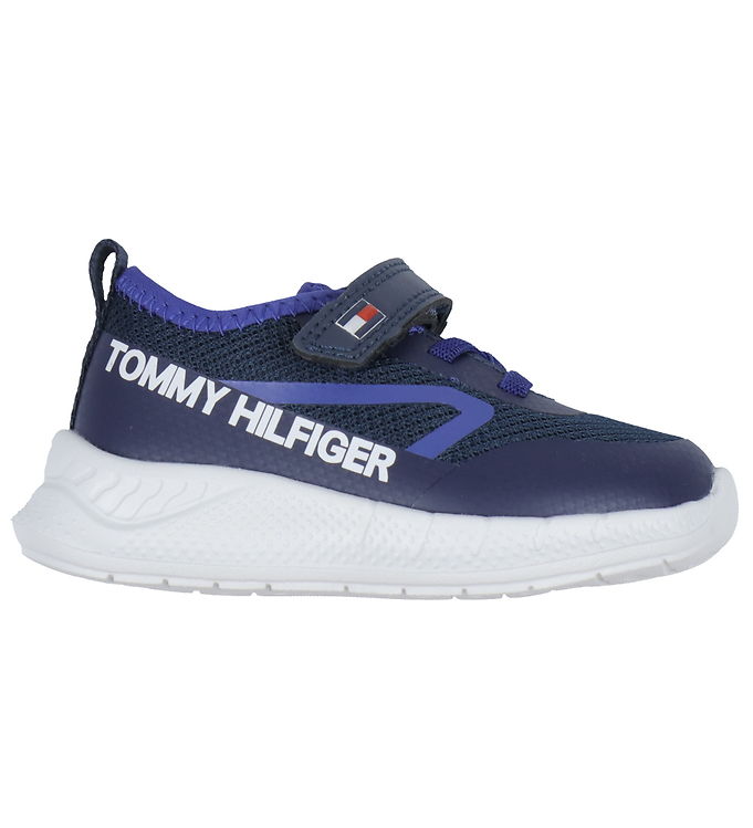 Tommy Hilfigeer Sko   Lace Up Velcro Sneakers   Blue Royal fra Tommy Hilfiger