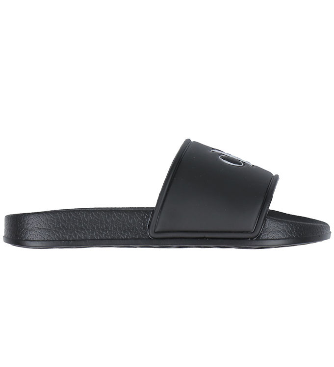 Badesandaler   Logo Print Pool Slide   Sort fra Calvin Klein