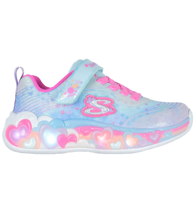 Sko M. Lys   Eternal Heart Lights   Blå Multi fra Skechers