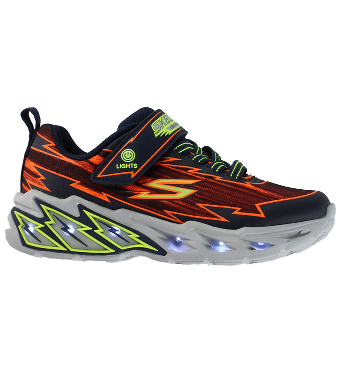 Sko M. Lys   Light Storm 2.0   Bolt Brights   Sort Oran fra Skechers