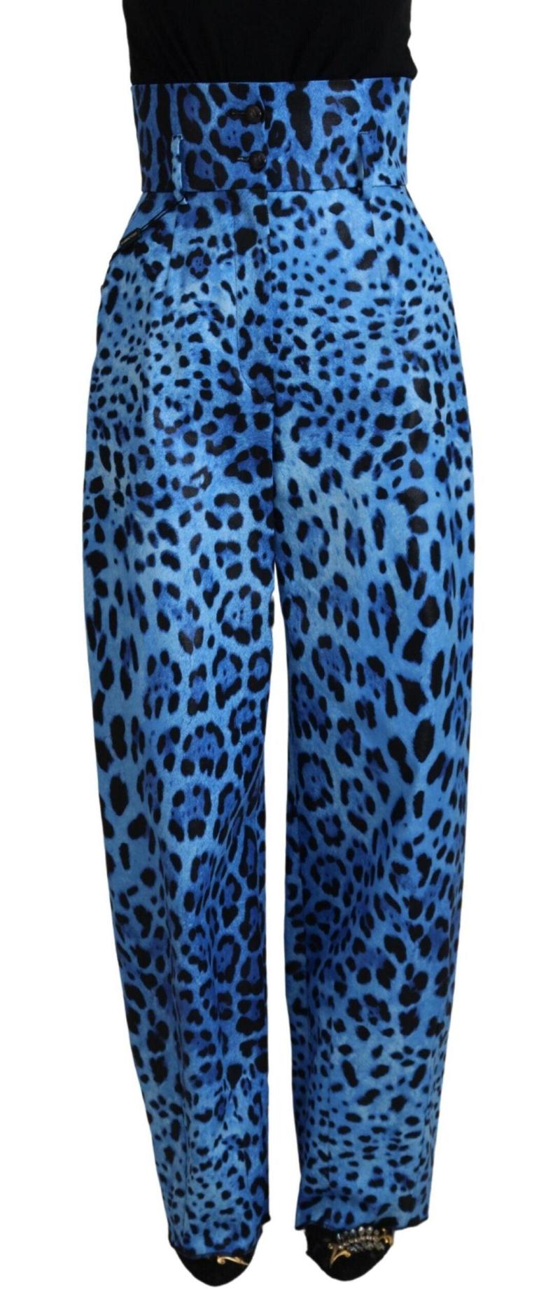 å Leopard Print High Waist Bukser & Jeans fra Dolce & Gabbana hos Modeoutlet 8057142263451