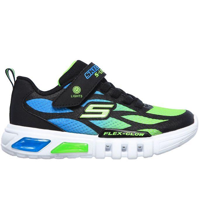 Sko M. Lys   Dezlo   Sort Blå Lime fra Skechers