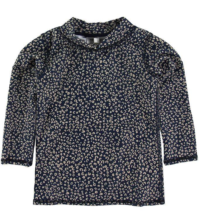 Badebluse   Uv50+   Dress Blue M. Leopard fra Soft Gallery