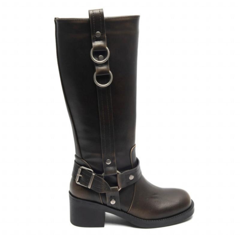 Yolene Dame Støvler 9639a   Bronze fra Shoes