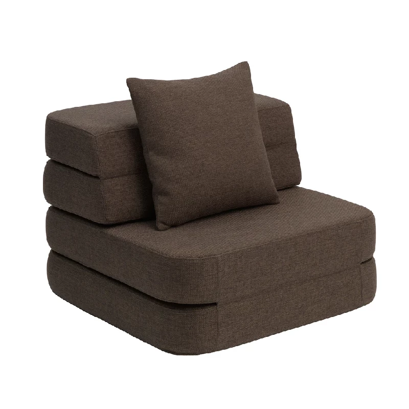 3 Fold Sofa Single Soft   Flere Farver   Brown W. Sand fra By Klipklap