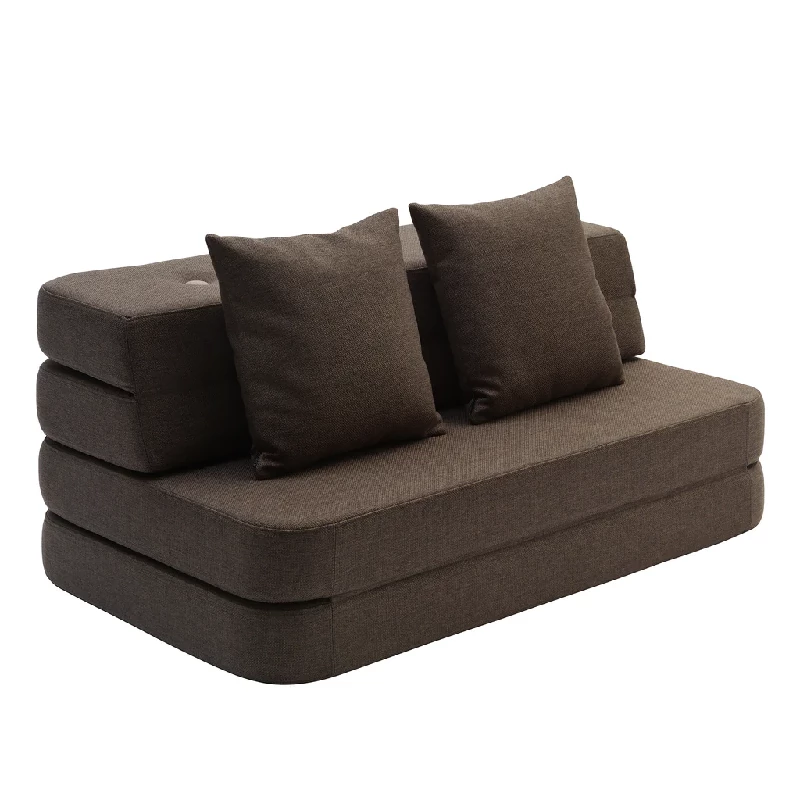 3 Fold Sofa   Flere Farver   Brown W. Sand fra By Klipklap