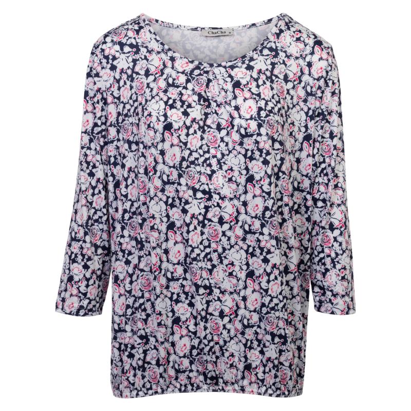 Dame Bluse  Print Flowers fra Chacha hos dansk.dk 5714470251330