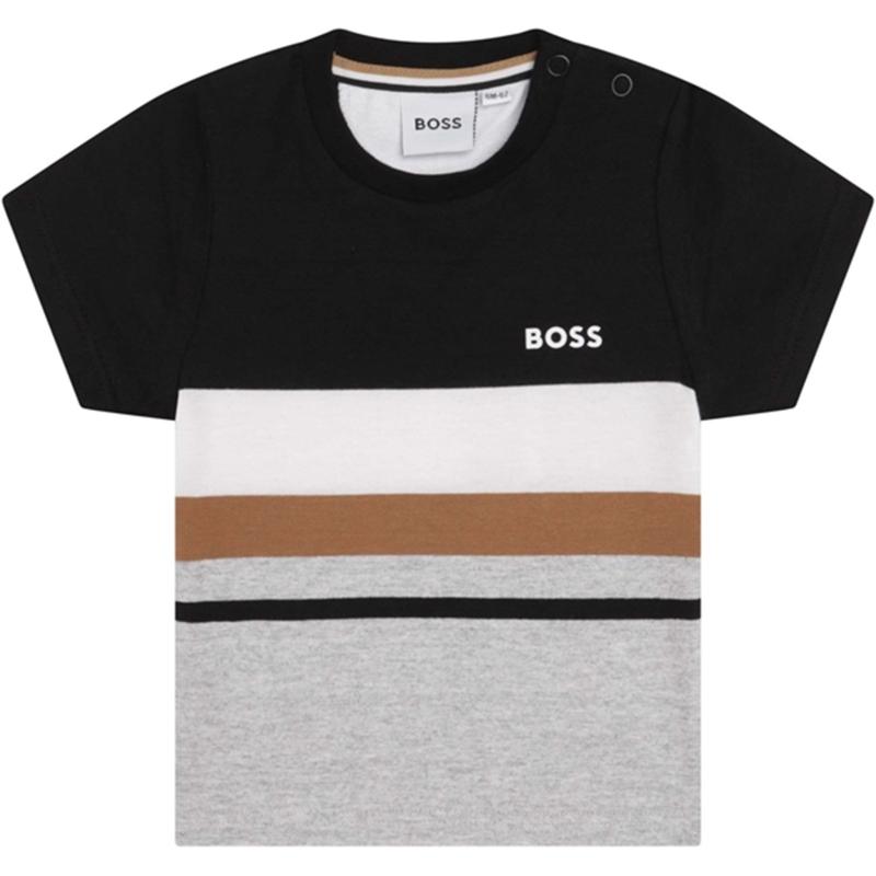 Baby T Shirt Black   Str. 6 Mdr fra Hugo Boss