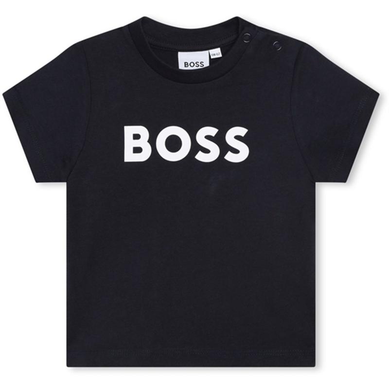Baby T Shirt Navy   Str. 6 Mdr fra Hugo Boss