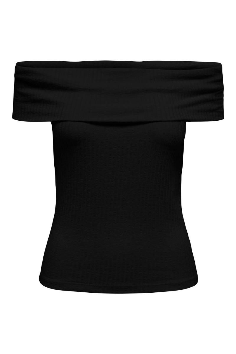 Top   Fransiska S S Offshoulder Top   Black fra Jdy