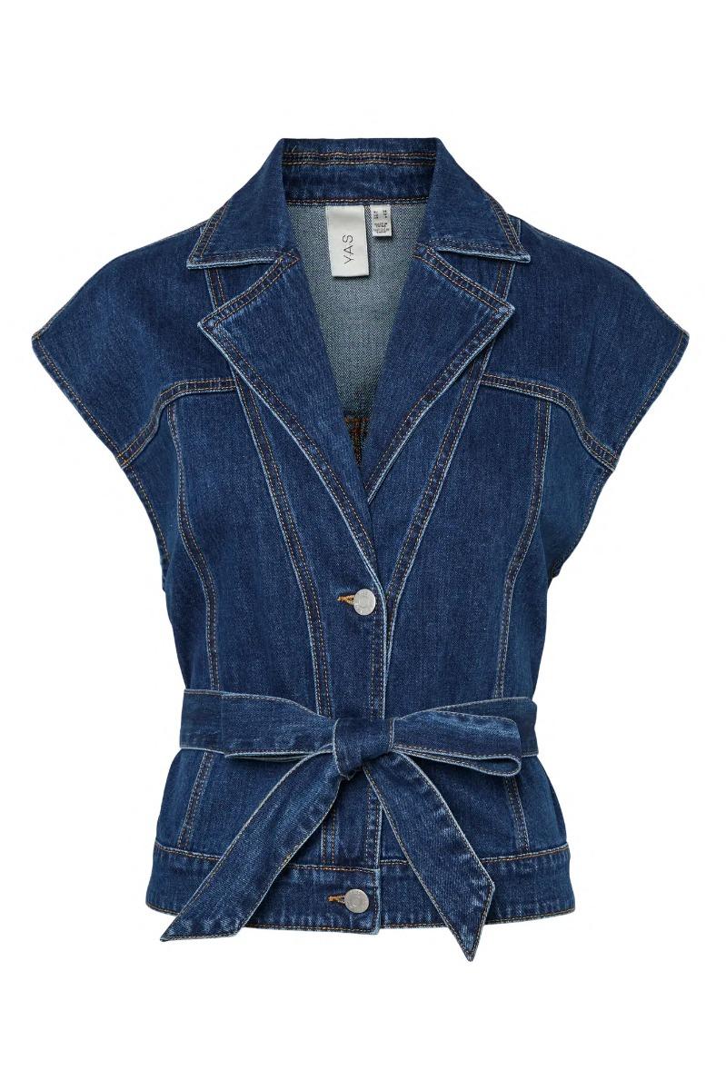 Y.a.s   Vest    Lira Sl Denim Waistcoat S.   Medium Blue Denim fra Yas