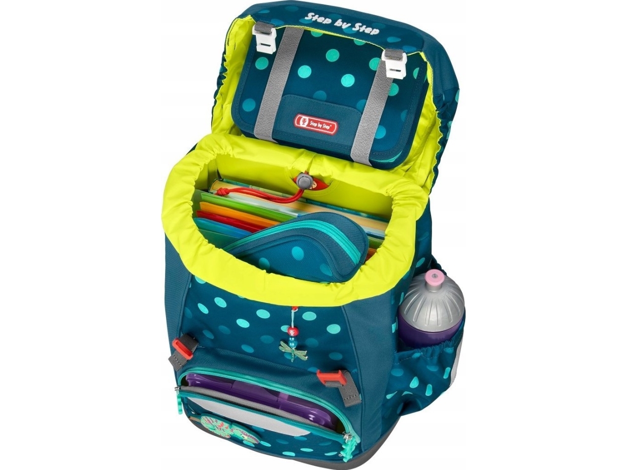 School Backpack Grade Set 5 Pcs. "tropical Chameleon" fra Step By Step