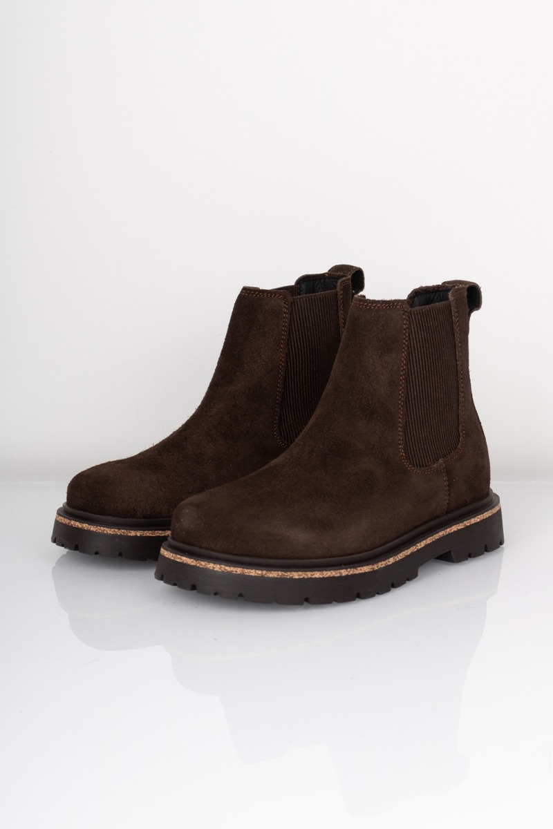 Sko  Highwood Slip Women Suede Leather  Mocha fra Birkenstock hos Lykke by Lykke 4061418779106