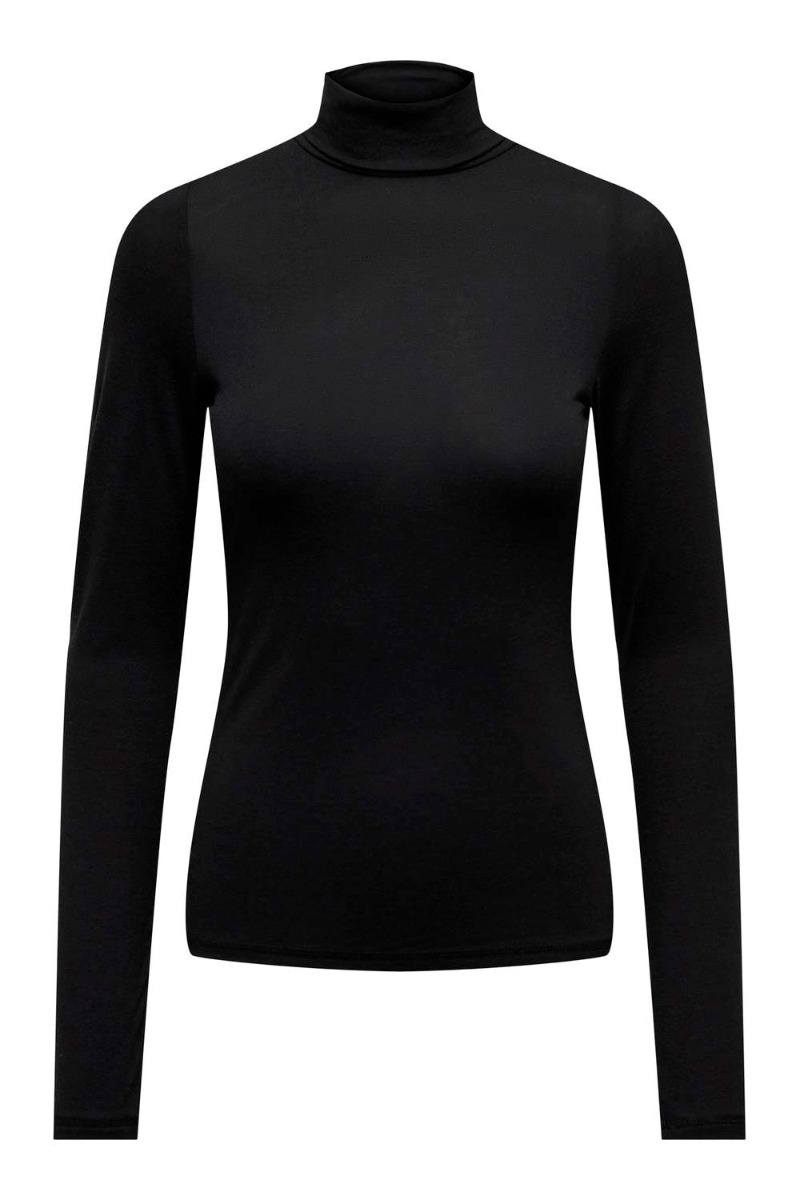 â¤ï¸   Bluse   Suma Wool  Rollneck Top  Black fra Jdy hos Lykke by Lykke 5715502743120
