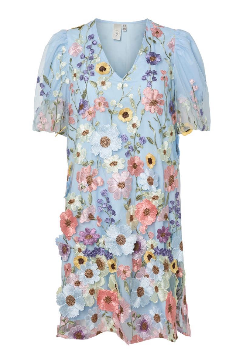 ..  Kjole   Flowering Dress New  Show Halogen Blue fra Yas hos Lykke by Lykke 5715717663701