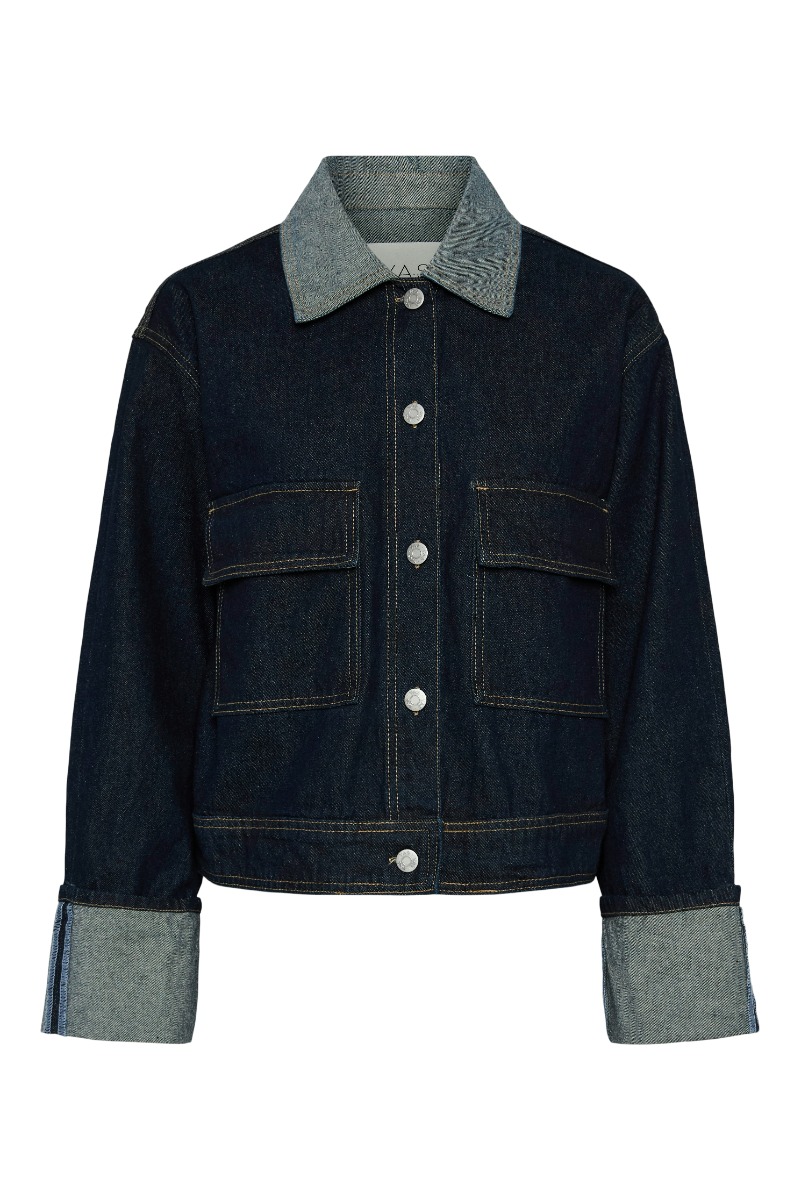 ..  Jakke   Maria Denim Jacket .  Dark Blue Denim fra Yas hos Lykke by Lykke 5715675934554