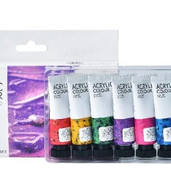 Akrylmaling Sæt 8stk Glitter Farver 22ml