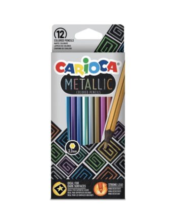 Carioca Metallic Farveblyanter  -kantet   3mm  12stk