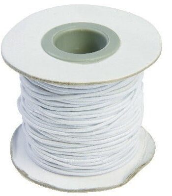 Elastiksnor   2mm   25m Hvid