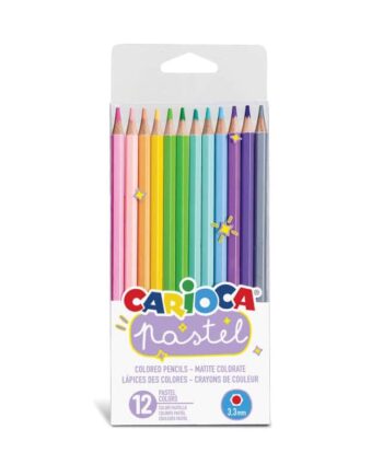 Farveblyanter Fra Carioca Pastelfarver 12stk  Sekskantet   3mm