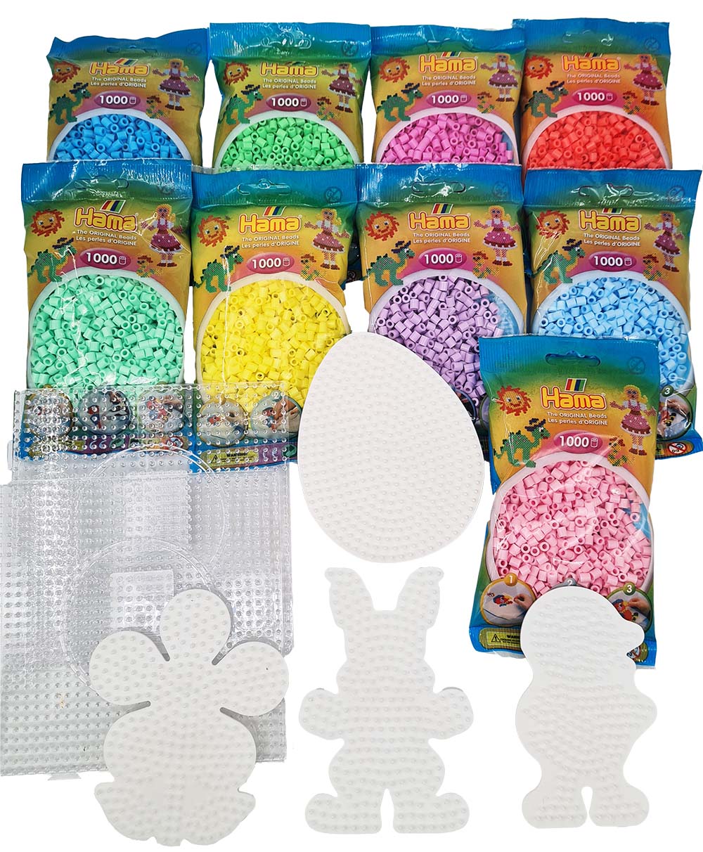 Forår Påske Hama Krea-pakke Med 000 Perler Perleplader