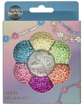 Glasperlemix 90g Mat Pastel  Inkl  Smykkesnor