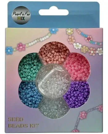 Glasperlemix 90g Multi  Inkl  Smykkesnor