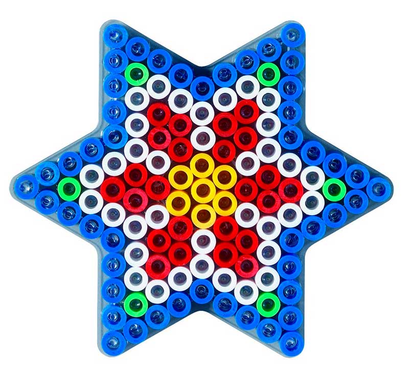 Hama Maxi Perleplade Stjerne Transparent Stk