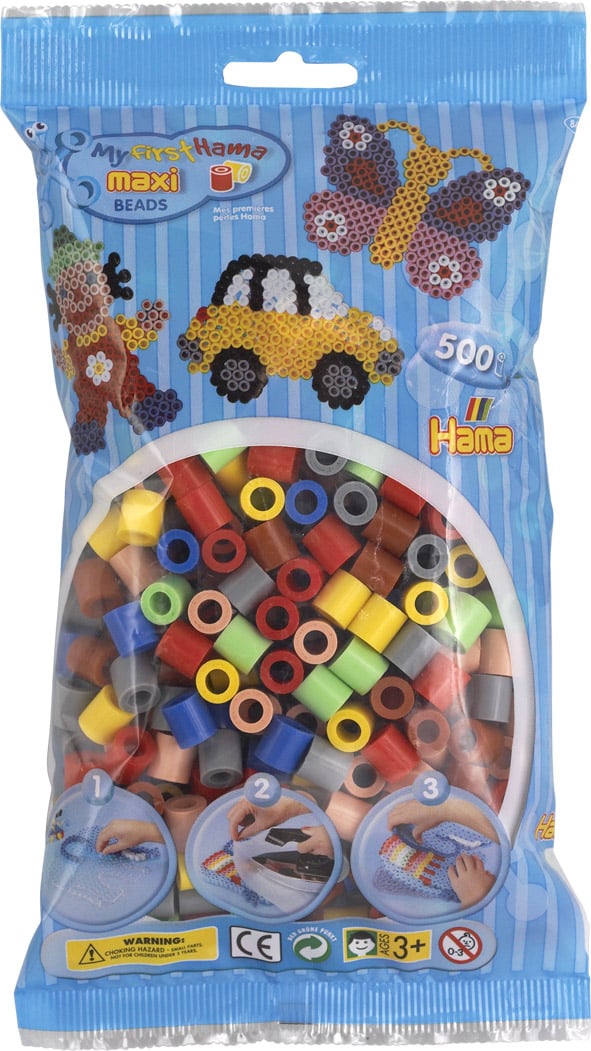 Hama Maxi Perler 500 Stk Mix Farver 69
