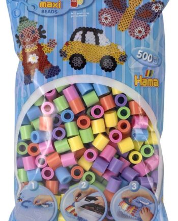 Hama Maxi Perler 500 Stk Pastel Mix 50  8571