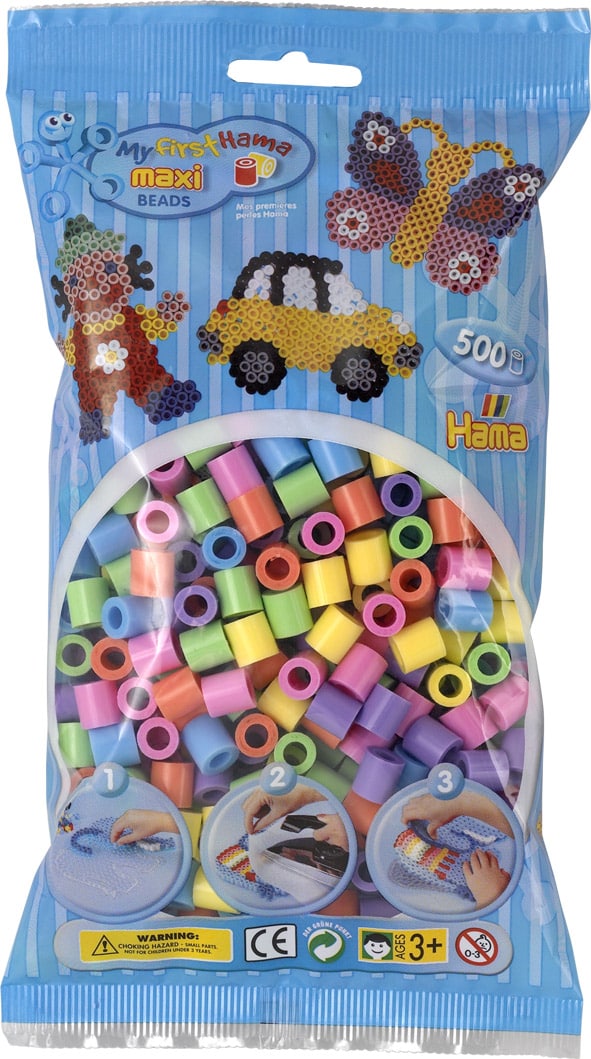 Hama Maxi Perler 500 Stk Pastel Mix 50 8571