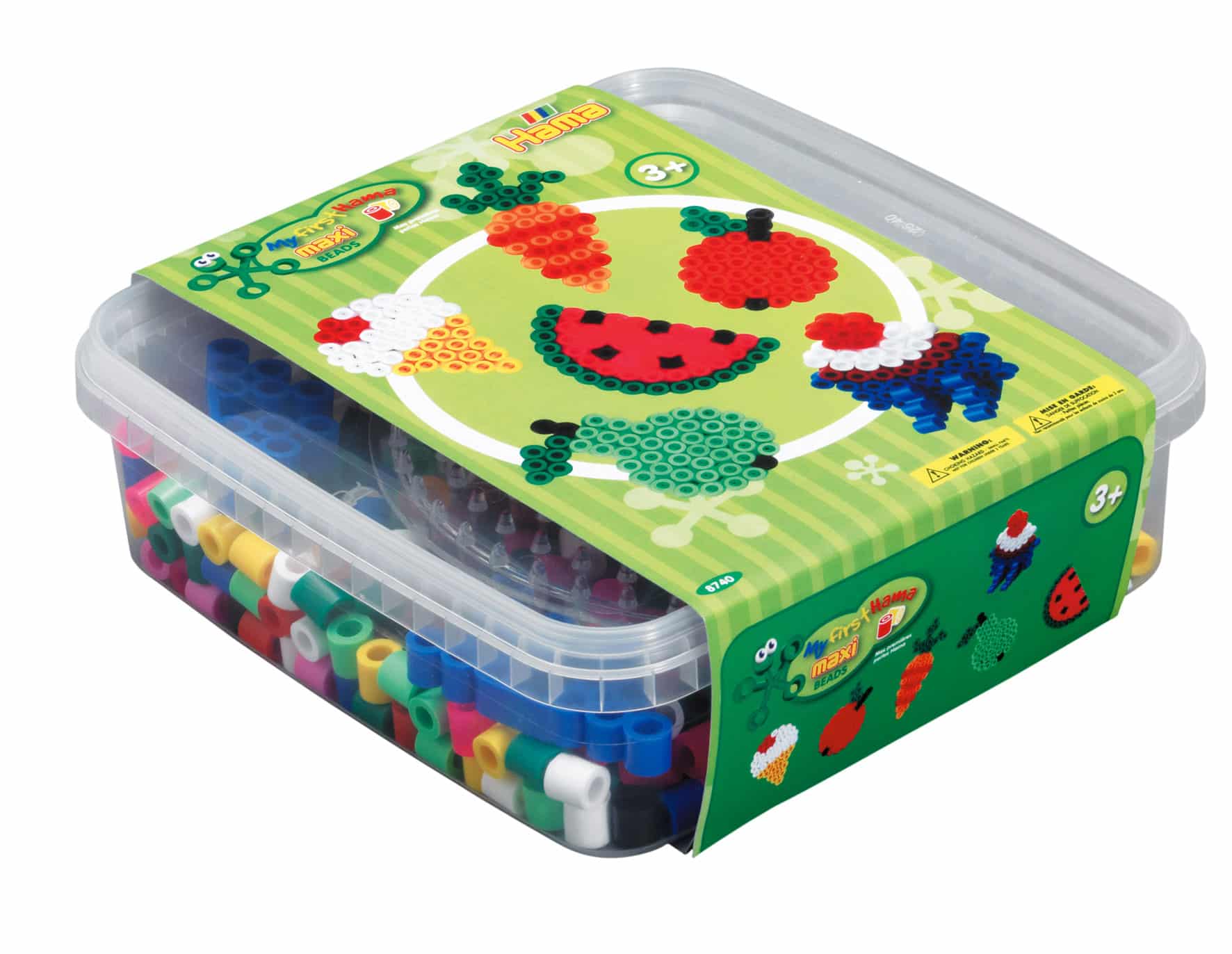Hama Maxi Perlesæt Lav Mad 600 Perler Maxi Perleplade