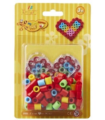 Hama Maxi Perlesæt Lille Hjerte  Plade Og Perler