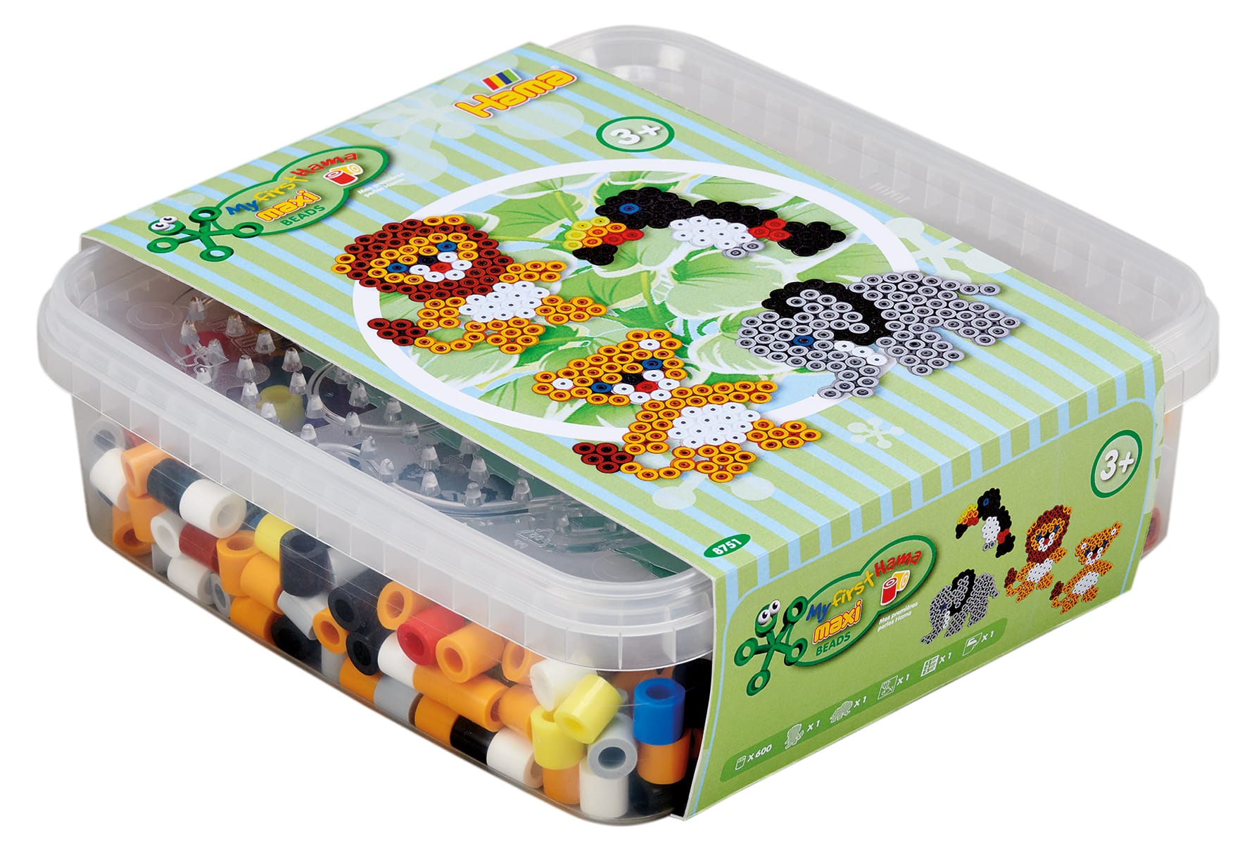Hama Maxi Perlesæt 600 Perler Maxi Perleplader